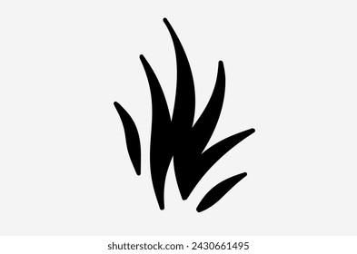 outline flame doodle vector image