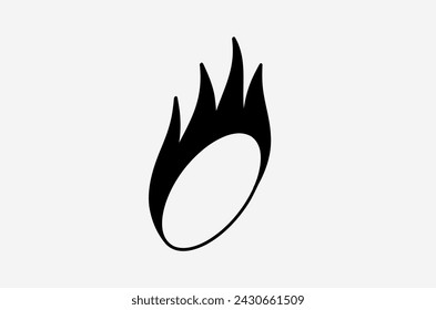 outline flame doodle vector image