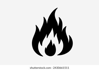 outline flame doodle vector image