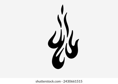 outline flame doodle vector image