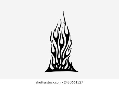 outline flame doodle vector image