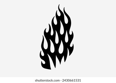 outline flame doodle vector image