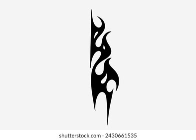 outline flame doodle vector image