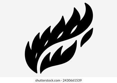 outline flame doodle vector image