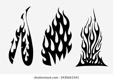 outline flame doodle vector image