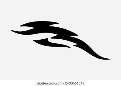 outline flame doodle vector image