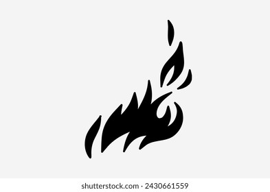 outline flame doodle vector image