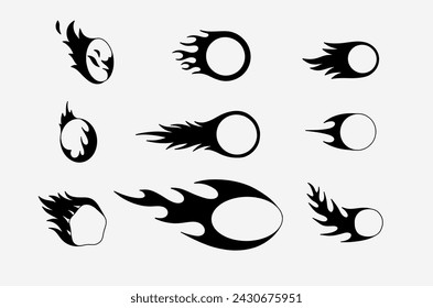 outline flame doodle vector image