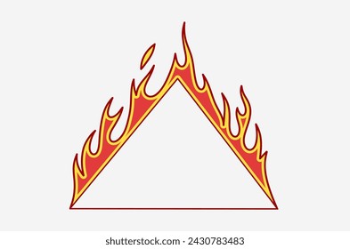 outline flame doodle vector image