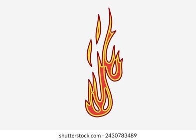 outline flame doodle vector image