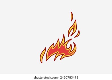 outline flame doodle vector image