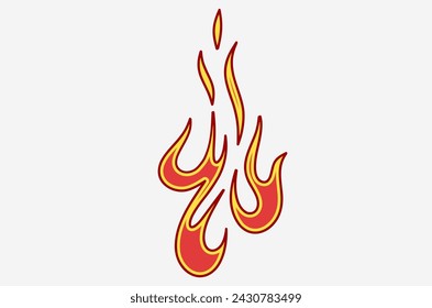 outline flame doodle vector image