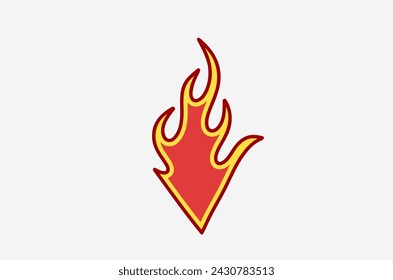 outline flame doodle vector image