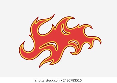 outline flame doodle vector image