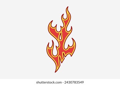 outline flame doodle vector image