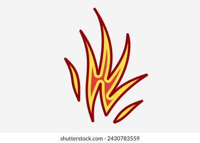 outline flame doodle vector image