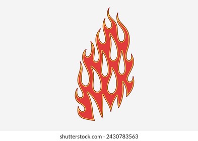 outline flame doodle vector image