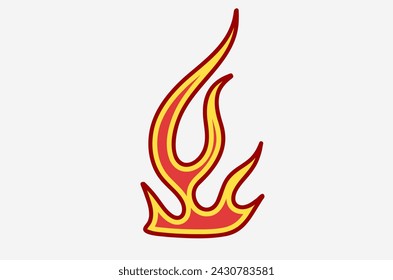 outline flame doodle vector image