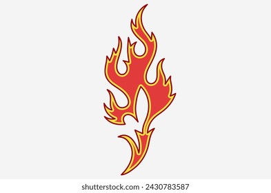 outline flame doodle vector image