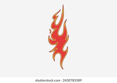 outline flame doodle vector image