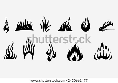 outline flame doodle vector image