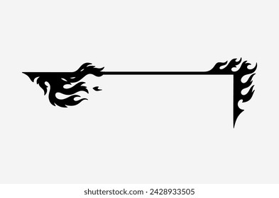 outline flame frame vector image