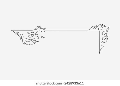 outline flame frame vector image