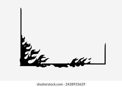 outline flame frame vector image