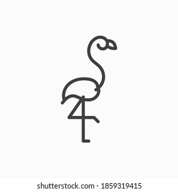 Outline flamingo icon. Flamingo vector illustration. Symbol for web and mobile