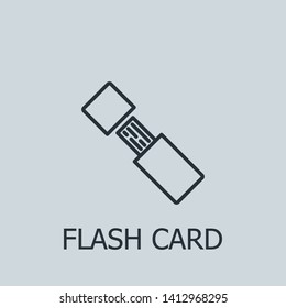 Outline flash card vector icon. Flash card illustration for web, mobile apps, design. Flash card vector symbol.