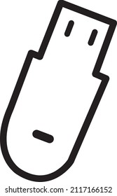 Outline flash drive icon illustration vector symbol.eps