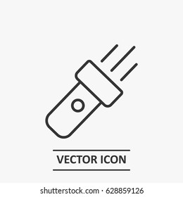 Outline flashlight    icon illustration vector symbol