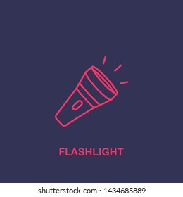 Outline flashlight icon.flashlight vector illustration. Symbol for web and mobile