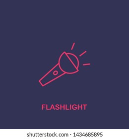 Outline flashlight icon.flashlight vector illustration. Symbol for web and mobile