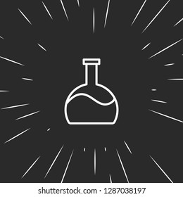 Outline flask icon illustration isolated vector sign symbol