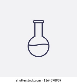 Outline flask icon illustration,vector medicine sign symbol