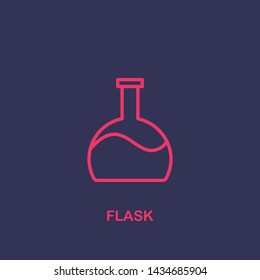 Outline flask icon.flask vector illustration. Symbol for web and mobile