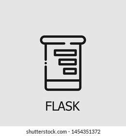 Outline flask vector icon. Flask illustration for web, mobile apps, design. Flask vector symbol.