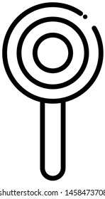 outline flat pan icon. Editable vector