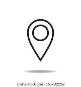 Outline flat vector pointer location icon