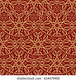outline floral on sacred geometry pattern on color background. vector illustration. for design invitation, wallpaper, fabric