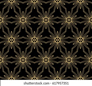 outline floral on sacred geometry pattern on color background. vector illustration. for design invitation, wallpaper, fabric