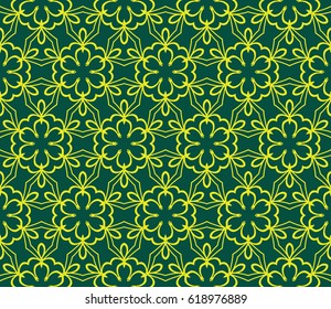 outline floral on sacred geometry pattern on color background. vector illustration. for design invitation, wallpaper, fabric