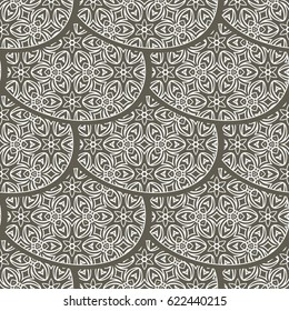 outline floral on sacred geometry pattern on color background. vector illustration. for design invitation, wallpaper, fabric