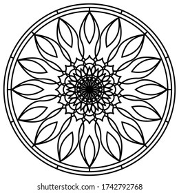 Grundriss eines Blumenmusters mandala - Vector