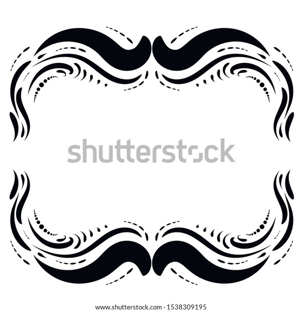 Outline floral pattern. Ornamental border for\
ribbons, fabric, wrapping Decorative design element for background\
and cover. Art work