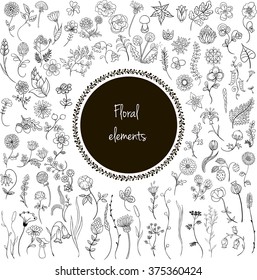 Outline floral set