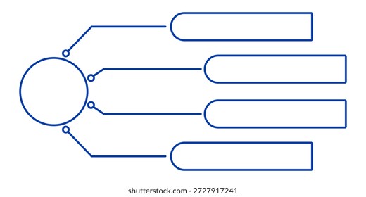 Outline Flow Diagram With Connected Steps For Business Process And Information Structure