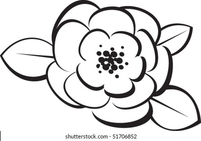 outline of a flower