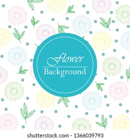 
Outline Flower Background